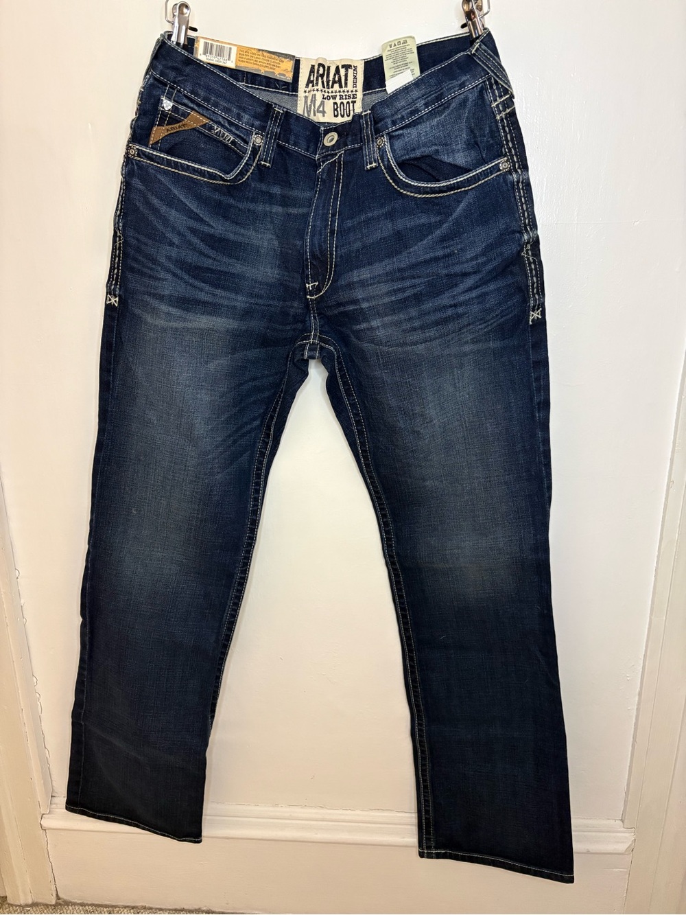 Ariat Men's Indigo Bootcut Jeans with Contrast Stitching